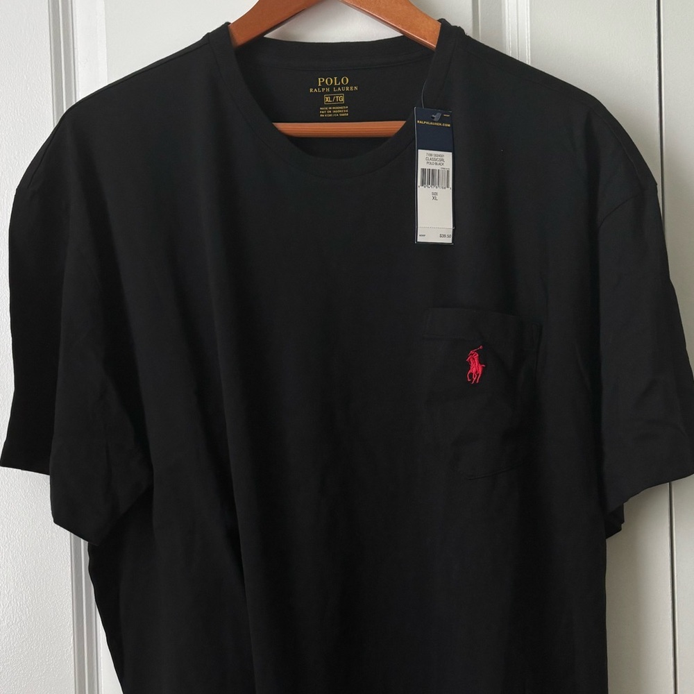 NWT Polo Ralph Lauren Men’s Short Sleeve Pocket Tee T-Shirt Black Size XL NEW - Picture 3 of 4
